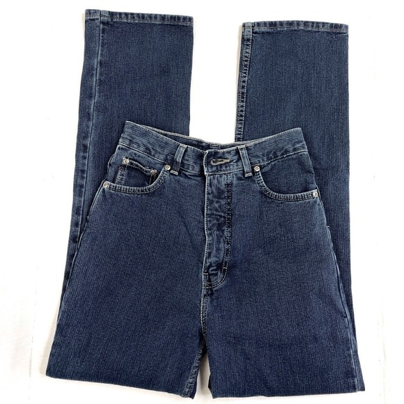 Vintage Denim - Vintage Americano Dark Wash Stiff Denim Straight Leg Jeans